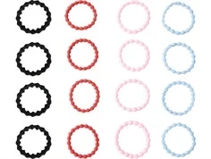 Name It hårelastik i sort/rød/pink/serenity (16-pak)